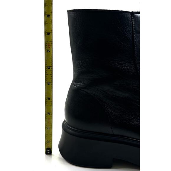 Steve Madden Jones Boots Womens 9.5M Black Leather Front Zip Platform New $130 - Picture 9 of 14